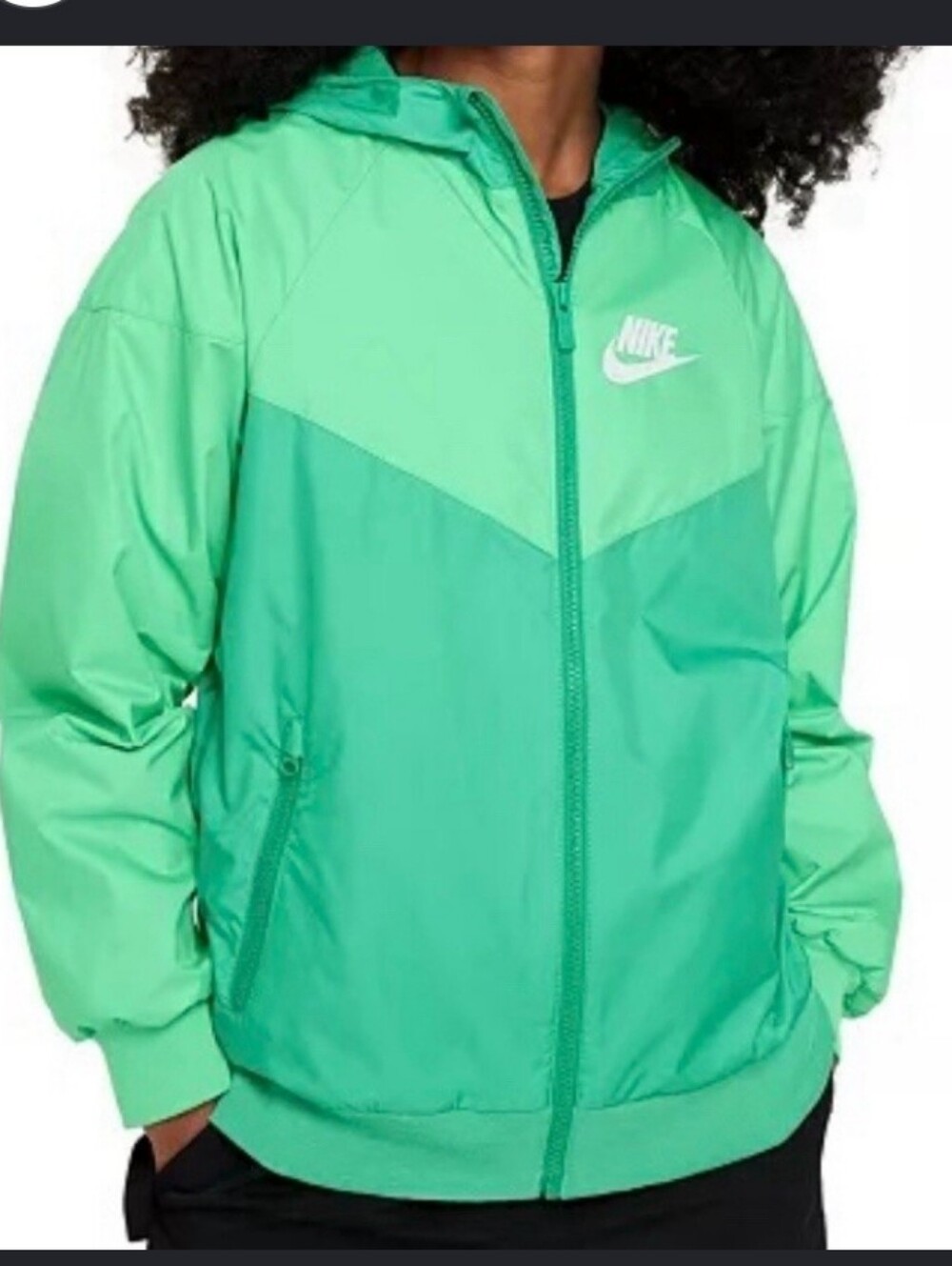 Nike Windrunner Lined Jacket Green Spring 2024 Unisex Medium Kids Youth